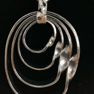 Chico’s silver metal statement necklace with extender. New with tag.